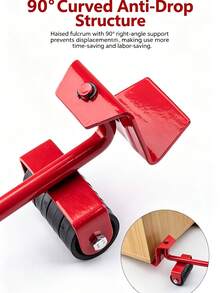 5/4pcs Mobile Casters, Home Furniture Mover, With 360° Rotating Wheels, Men's Tools, Easily Move Sofa, Refrigerator And Cabinet Alone - Multiple Styles - View 4