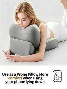 Adjustable Detachable Ergonomic Memory Foam Backrest Pillow, Bed Wedge Pillow With Leg Elevation Wedge Support, Inclined Back Support For Reading, Suitable For Bed, Sofa, Travel, Home Bedroom, Playing Mobile Games, Watching TV Series - A - View 6