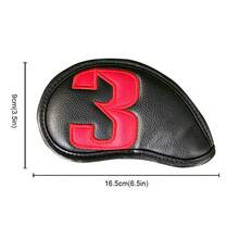 10 buah Pelindung Kepala Stik Golf, Pelindung Kepala Stik Besi Kulit Berbagai Gaya, Pelindung Kepala Stik Golf Berkualitas Tinggi/Penutup Stik Golf/Aksesoris Golf - Hitam - View 2