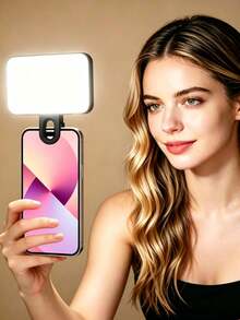 Lampu Isi Ulang LED Portabel, Lampu Selfie, Lampu Rias Cermin, Lampu Ponsel LED dengan 3 Mode Pencahayaan, Lampu Isi Jepit, Rias Wajah, Siaran Langsung, Konferensi Zoom, Lampu Jepit Video/Foto/Lampu Hias/Lampu Ruangan untuk Ponsel, Kamera, Notebook 250mAh - persegi - View 6