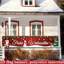 2D Flat Flag, 2D Flat 2D Flat, 2D Flat A 2D Flag, Featuring Merry Christmas Design, Perfect For Holiday Parties And Photo Booths - A - View 9