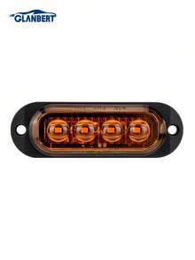 GLANBERT 4入組卡車4 LED透鏡側燈 12-24V 拖車警示燈 車用標記燈 緊急照明燈 - 彩色 - 查看 10