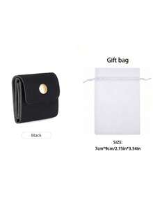Women's Wallet Portable Foldable Jewelry Roll Coin Purse Mini Button Jewelry Storage Bag 4-Compartment Design Travel Earring Necklace Organizer - Multicolor - View 11