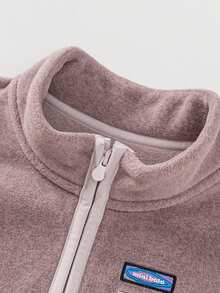 mini bala New Autumn Winter Unisex Young Girl Anti‑Static Fleece Vest Belly‑Warming Cozy Practical Layering Piece - Purple - View 6