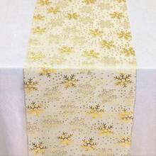1 Roll Snowflake Table Runner, Polyester Mesh Material, Exquisite And Beautiful, Suitable For Dining Room, Kitchen, Bedroom, Wedding And Other Scene Decoration, Christmas, New Year, Winter And Other Holiday Scene Decoration - View 9