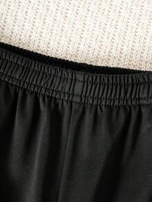 Tween Boy Casual Minimalist Versatile College Style Black Long Pants With Diagonal Pockets, Suitable For Vacation, Travel, Sports, School And Daily Wear - Black - View 7