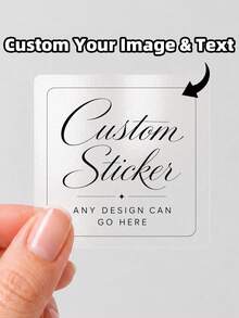 1/24/96/180pcs Customizable Waterproof & Oil-Resistant Stickers, Customizable Text, Suitable For Planner Decoration, Luggage, Envelope Sealing, Gift Packaging. Perfect For Best Friends, Brothers, Friends, Family, Partners, Newlyweds, Multiple Sizes Suitable For Graduation Ceremony, Wedding Party, Housewarming Party, Birthday Season - Multicolor - View 2