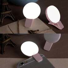 TOKQI Mini Ring Light, Upgraded Small Clip-On LED Selfie Fill Light, USB Rechargeable Portable Phone PC Makeup Mirror Light, Adjustable Brightness Suitable For Phone And Computer, Makeup, Zoom Meetings, Live Streaming, Vlog, Perfect Selfies And Video Calls, 150mAh - A - View 8