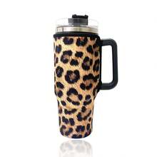 1 buah Sarung Tumbler Isolasi Motif Leopard Anti Selip 1200ml/40oz, Penutup Pelindung Botol Air Tahan Gores - MultiWarna - View 10