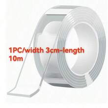 1PCHeavy-Duty Waterproof Double-Sided Nano Tape, Double-Sided Glue-Super Sticky, Reusable And Multi-Purpose-Very Suitable For Christmas Decoration And DIY, Essential For Daily Home Use - Transparent - View 13