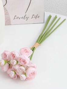Realistic Artificial Peony Flower Home Indoor Decor Wedding Photography Prop Bouquet - Multicolor - View 8