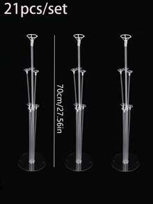 1/7/14/21pcs Balloon Stand Set, Balloon Extension Rod, Adjustable Center Pole Balloon Rack With Base, Suitable For Tabletop And Floor Display, Wedding And Birthday Party Decoration, Celebration Event Party Decoration, Multi-Purpose Event Prop - Multicolor - View 15