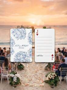 Personalized Floral Custom Playing Cards Set (54 Cards) With Metal Gift Box, Custom Name & Date Keepsake, Wedding Guestbook Alternative And Reception Party Game, Fun Family Tabletop Entertainment, Ideal Anniversary Gift For Newlyweds, Friends And Family - Multicolor 1 - View 11