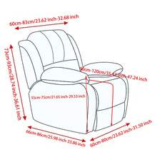 4pcs Christmas Pattern Lounge Chair Sofa Cover Slouchy Chair Slipcover Non-Slip Recliner With Storage Pocket Furniture Protector For Living Room - Multicolor - View 3