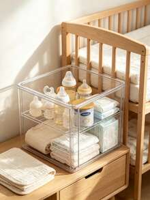 Transparent Multi-Layer Storage Box, Suitable For Storing Various Baby Bottles, Formula Powder And Other Feeding Supplies, Daily Indoor Storage - Clear - View 7