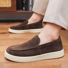 Men's Fashion Casual Slip-On Loafers, Lightweight Breathable Commuter Sneakers, Easy-On Driving Shoes For Daily Wear - Coffee Brown - View 6