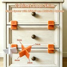 2pcs/4pcs 4-In-1 Drawer Spacers (One Spacer Set Includes 2/3/4/5mm Spacers); Cabinet Door Spacers Drawer Sealing Strips; Cabinet Door Sealing Strips; Wood Board Connection Angle Sealing Strips, Suitable For Various Commonly Used Boards. - A - View 4