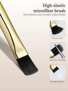 RS NAIL Wide Round-Tip Nail Art Brush With Golden Cap, Multifunction Painting Brush Pen For Painting Apply Color Gel Poly Extension Gel Builder Sculpting Gel Manicure Brush DIY Tools Perfect For Beginners & Professionals - Champagne - View 3