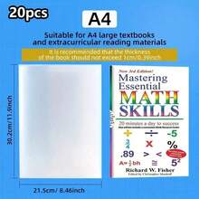 10 Sampul Buku Transparan Perekat Diri, Desain Pra-Potong Tanpa Perlu Dipangkas, Pelindung Buku Pelajaran Tahan Air, Dekorasi Transparan Minimalis, Ringan dan Portabel, Cocok untuk Buku Catatan dan Buku Pelajaran Siswa Ukuran A4 16K A5 - A - View 12