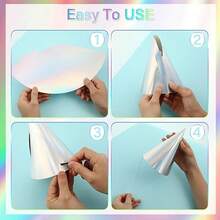 Set Of 24 Colorful For Party Hats Featuring A Rainbow Laser Design, Perfect For Birthday Celebrations And Gatherings With Friends. These Cone-Shaped Hats Come With An Elastic String And Are Ideal For Party Decor - View 6