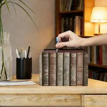 1pc Wooden Money Box, 2D Printed Book Image Design, Family Cash Digital Savings Plan Coin Bank, Cool Holiday Gift For Teens, Non-Electric Coin Storage Essential, Great Gift Idea, Rectangular Storage Money Box, Suitable For Christmas - Light Grey - View 6