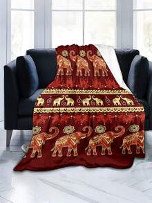 1pc Modern Minimalist Soft Comfortable Blanket, Animal Floral Pattern, Multi-Purpose Throw For Sofa, Bed, Outdoor Camping, Leisure, Suitable For Home, Picnic, Travel, All Seasons, Gift For Family And Friends - Multicolor - View 4