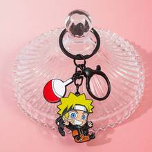 1pc Naruto Anime Chibi Enamel Metal Pendant Keychain, Uzumaki Naruto Sasuke Sakura Kakashi Keyring, Cartoon Cosplay Accessory Fan Gift - Multicolor - View 7