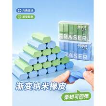 1 Box Of Random Style Erasers, Clean And Less Marks, Students Use Chip Collection Into Strips, Less Debris, Large And Gradual Change Erasers, School Supplies - 1 Box Of [mixed Colors] 6 Pieces - View 8