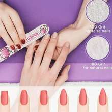 1pc Portable Nail File, Practical Manicure Tool For Daily Nail Care, Ideal For Valentine's Day Dating Nail Art - Multicolor - View 7