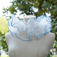 1pc Multi-Layer Organza Neck Ruffle Collar, Clown Fake Collar, Vintage Party Versatile Accessory - Multicolor - View 5