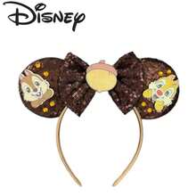 Disney Princess Crown Design Sequin Mouse Ear Headband, Black And White Contrast Bow Hair Accessory, Suitable For Travel And Themed Events - Multicolor - View 11