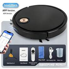 This 3-In-1 Smart Robot Vacuum Integrates Sweeping, Vacuuming, And Mopping Functions Into One Unit. It Supports App And Remote Control Operation, Equipped With A Built-In Water Tank And Anti-Drop Sensors, Suitable For Cleaning Hardwood Floors. - USB Port - View 5