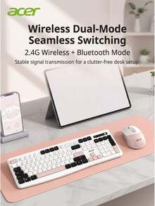 Acer Wireless Bluetooth Keyboard And Mouse Combo, Silent Keys, Office Typing, Desktop And Laptop Compatible, Office And Home Keyboard Mouse Set - View 6