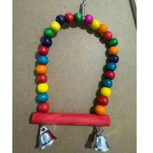 Bird Toy Set Swing Ladder Mirror Climbing Chewing For Small And Medium Parrots Chewing And Grinding Acrylic Chain - 1pc Training Hoop - View 4