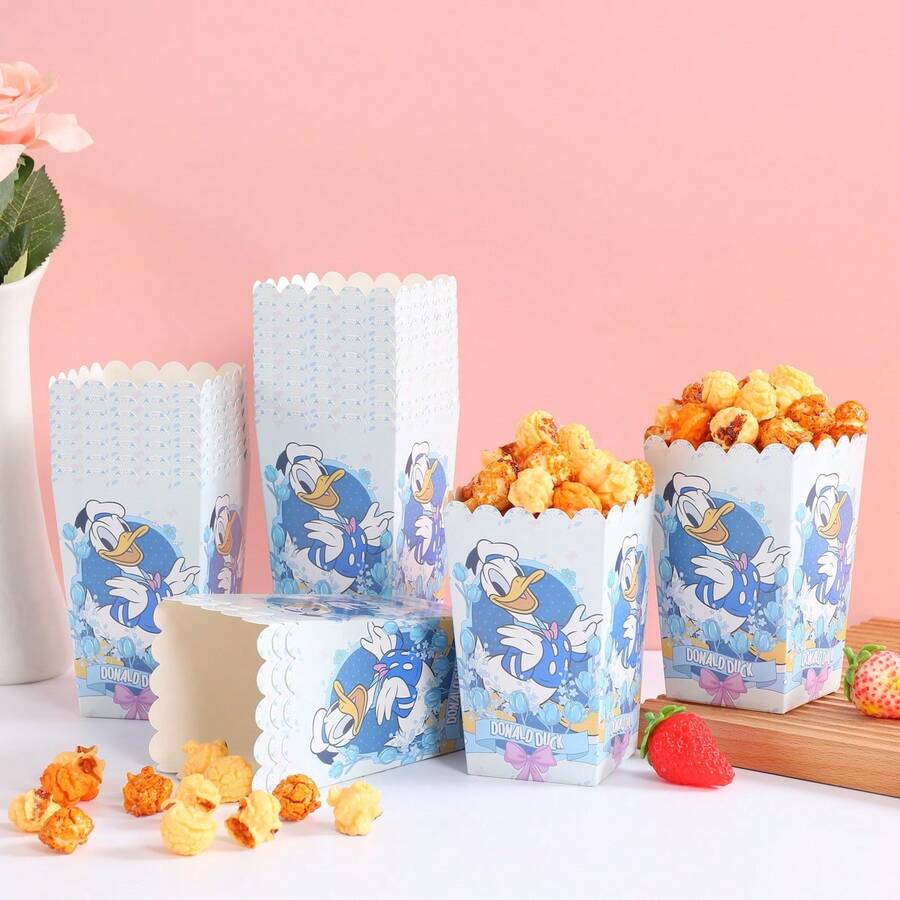 6pcs/12pcs/24pcs Anime Cartoon Theme Party Candy Boxes, Theme Party Gift Boxes, Candy And Cookie Boxes, Party Gift Bags, Party Gift Boxes, Suitable For Birthday Party, Candy And Popcorn Box Decoration, Applicable For Back To School Season Party, Holiday Essential Party Supplies - Multicolor - View 1