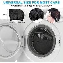 Joyblossom Pare Soleil Voiture Bébé,2 Pièces Chaussette pour Enfants et Animaux,Bloquer Les Rayons UV Anti Moustiquaire,Taille Universelle pour Plupart des Voitures - par défaut - Voir 7