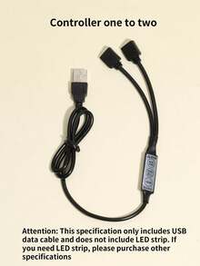 RGB LED燈條，USB 5V供電，3按鈕控制器，適用於家居裝飾、派對、節日、客廳照明、臥室及電視背光 - 彩色 - 查看 21