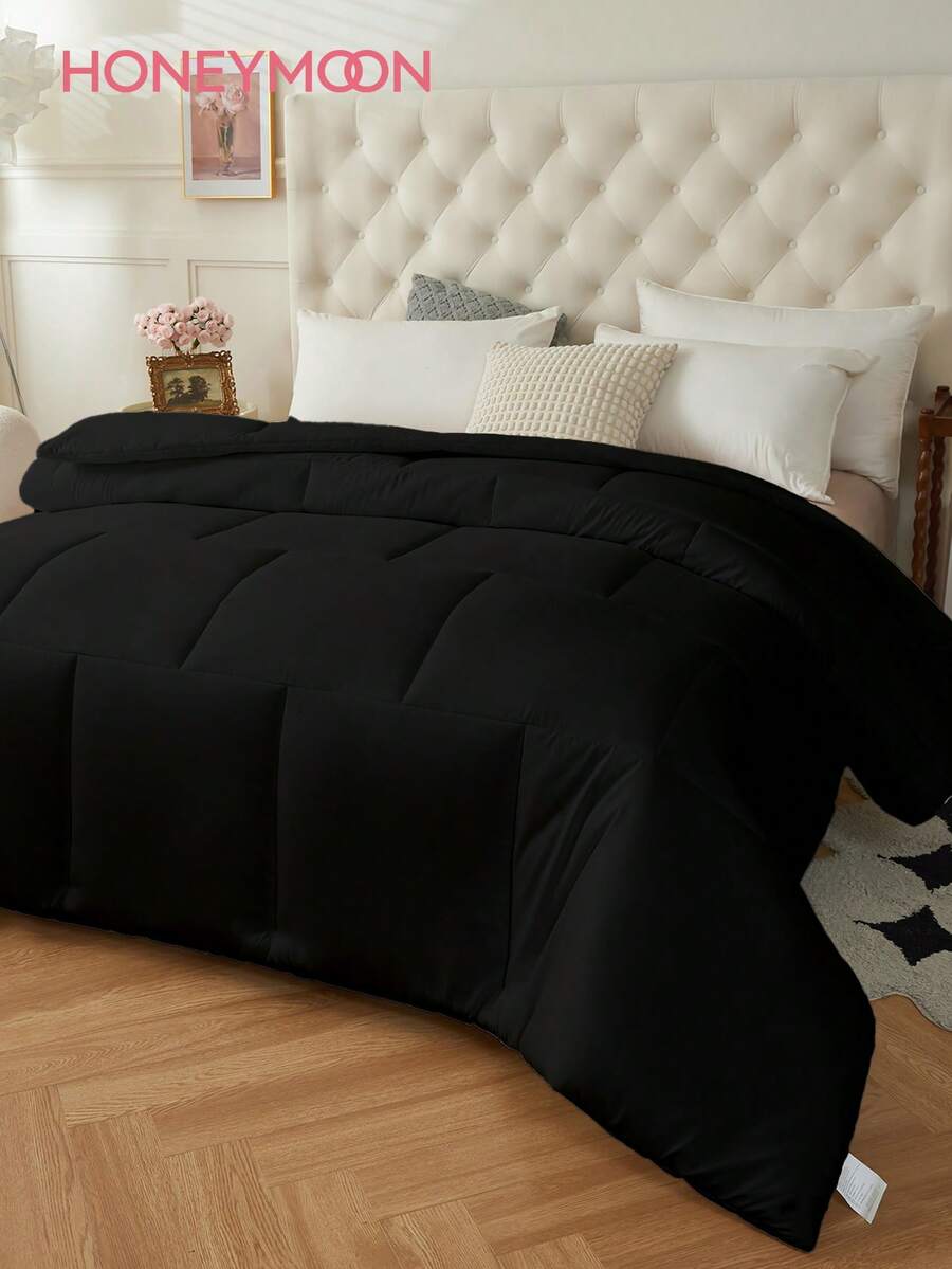 1pc Quilted Comforter Insert - All-Season Quilted Comforter, Down Alternative Comforter Insert