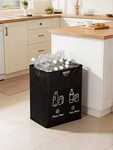 1PC Large Capacity Foldable Storage Basket, Sponge Handle Trash Can, Space-Saving Storage, Cube Storage Box Foldable, Clothes And Toy Recycling Box, Suitable For Home, Office, Closet, Clothes, Toy Organizer - A - View 7