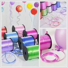 1 Roll Of Balloon String Plastic Ribbon Plain Colored Ribbon 100 Yards Balloon Strapping Tape Balloon Tie Rope Plastic Ribbon Christmas Gift Decoration Packaging Ribbon - Multicolor - View 3
