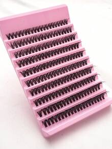 200/400 Clusters Eyelash Extensions, 8mm–16mm D Curl, Voluminous Single Lash Extensions, Makeup Tool, Create Natural Or Dramatic Makeup Looks, DIY Home False Eyelashes, Ideal Gift For Christmas, Back To School And Halloween - C - View 7