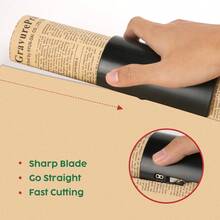 Eagle 2pcs Christmas Gift Wrapping Paper Cutter, Manual Cutting Tool, Round Paper Cutter, Portable Slider Paper Trimmer, Birthday Gift/Home Office No Battery - A - View 7