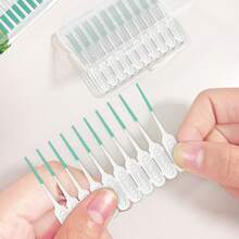100pcs Original Dental Picks Narrow Medium Wide Mint Soft Rubberized Tooth Picks Easy To Use Brush - Multicolor - View 6