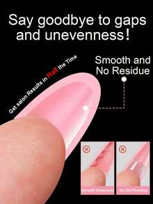 140 Sets Sandwich-Style Nail Extension Molds, Curved Short Almond Crystal Rhinestone Nail Tips, Double-Layer Nail Molds, Nail Art Tools - Clear - View 4