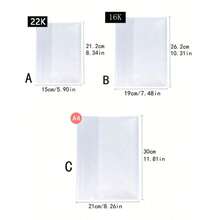 10pcs Back To School Transparent Book Covers Book Wraps Book Sleeves Book Protectors - Transparent - View 3