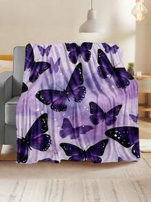 1pc Modern Style Soft & Comfortable Blanket, Minimalist Cool Design, Multi-Purpose Throw For Sofa, Bed And More, Outdoor Camping Leisure Blanket, Suitable For Home, Picnic, Travel, All Seasons Comfort, 280gsm Polyester, Machine Washable - Multicolor - View 3