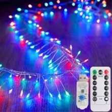 USB Powered Multi-Color Firecracker LED String Lights, Full Cluster Design With Bright LED Beads, 8 Adjustable Lighting Modes, Suitable For Windows, Bedrooms, Wedding Backgrounds, Parties And Holiday Home Decor, Creating A Dynamic Festive Atmosphere - USB Firecracker Light - View 5