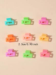 100/60/30/5pcs Girls Multi-Color Cute Hair Claw Clips, Sweet Versatile Small Hair Accessories For Daily Use - Multicolor - View 6