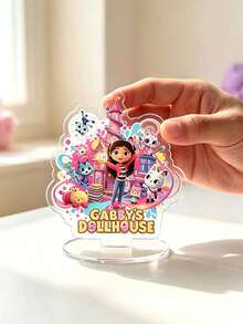 MASSDI Gabby Acrylic Tabletop Standee, Magic Castle Full‑Character Pattern Desktop Centerpiece Ornament, Transparent Acrylic Display Decor For Theme Party Table Setting & Indoor Desktop Collection Decoration - Multicolor - View 8