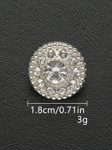 8pcs Round Fully Beaded Gold Small Buttons, Suitable For Shirts, Cardigans, Dresses, Coats, Sweaters, Jackets Decoration, Hand-Sewn Buttons, Suitable For Handheld Flower Gift Boxes, Shoes, Hats, Luggage DIY Accessories - Multicolor - View 21